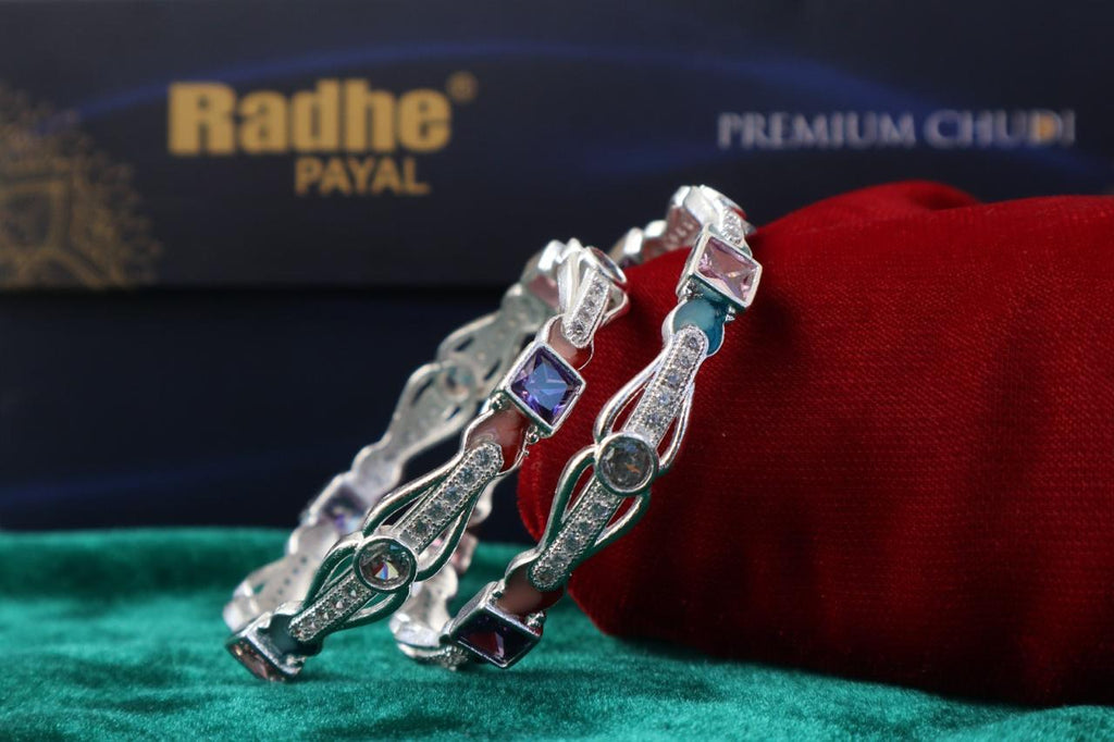 Classic Premium CZ Stone Bangles | Jwelisha