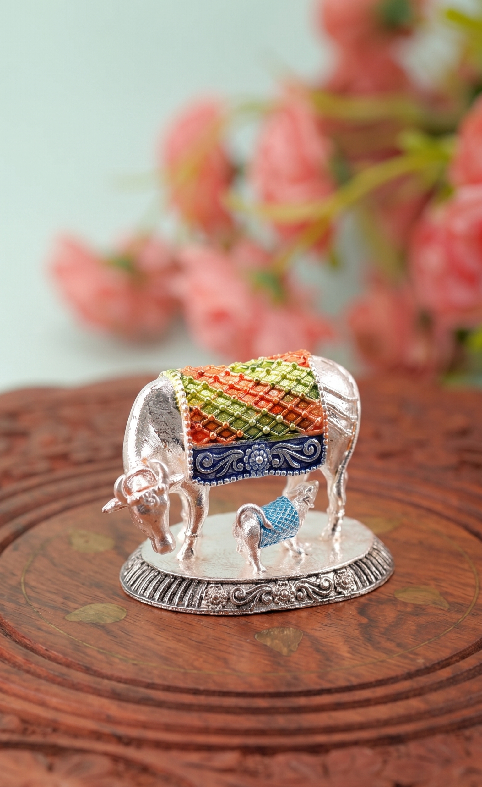 Kamdhenu Cow and Calf Idol by Radhe Payal