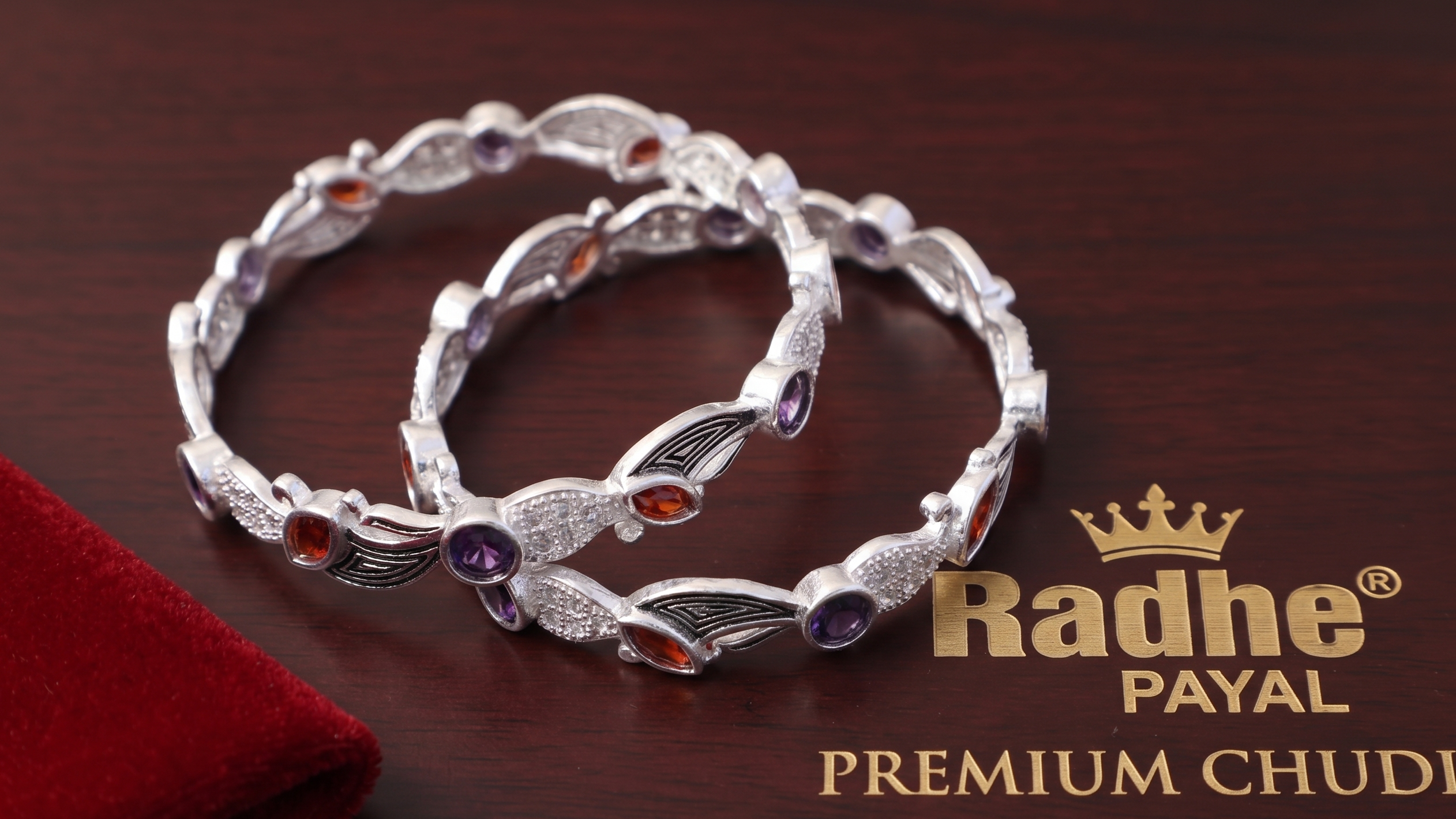 Designer German Silver Bangles for Women – Elegant Silver Plated Jewellery