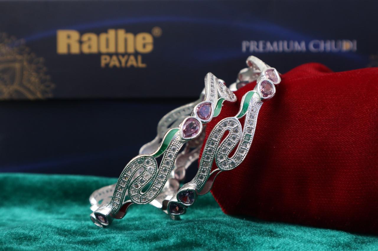 Classic Premium CZ Stone Bangles | Jwelisha