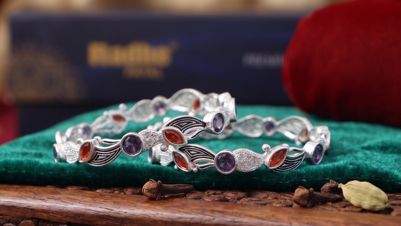 Designer German Silver Bangles for Women – Elegant Silver Plated Jewellery