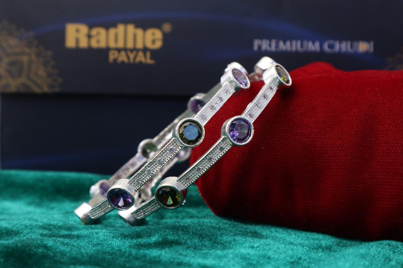 Classic Premium CZ Stone Bangles | Jwelisha