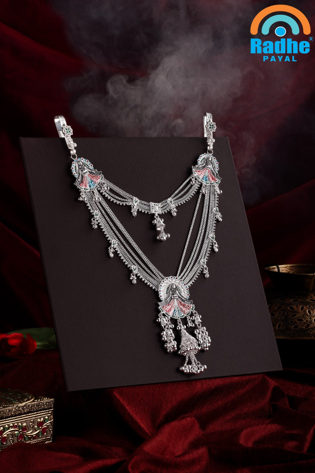Royal Meenakari Bridal Kandora with Jhumka Tassels by Radhe Payal