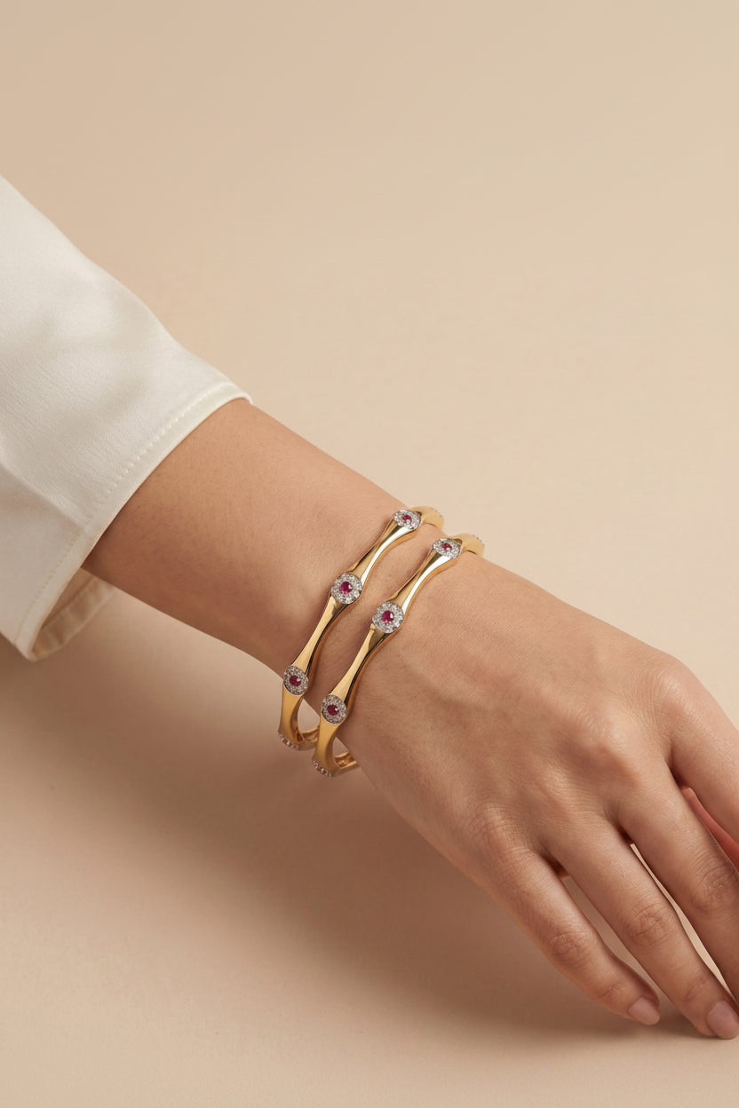 Luxury Silver-Plated German Silver Bangles | Jwelisha