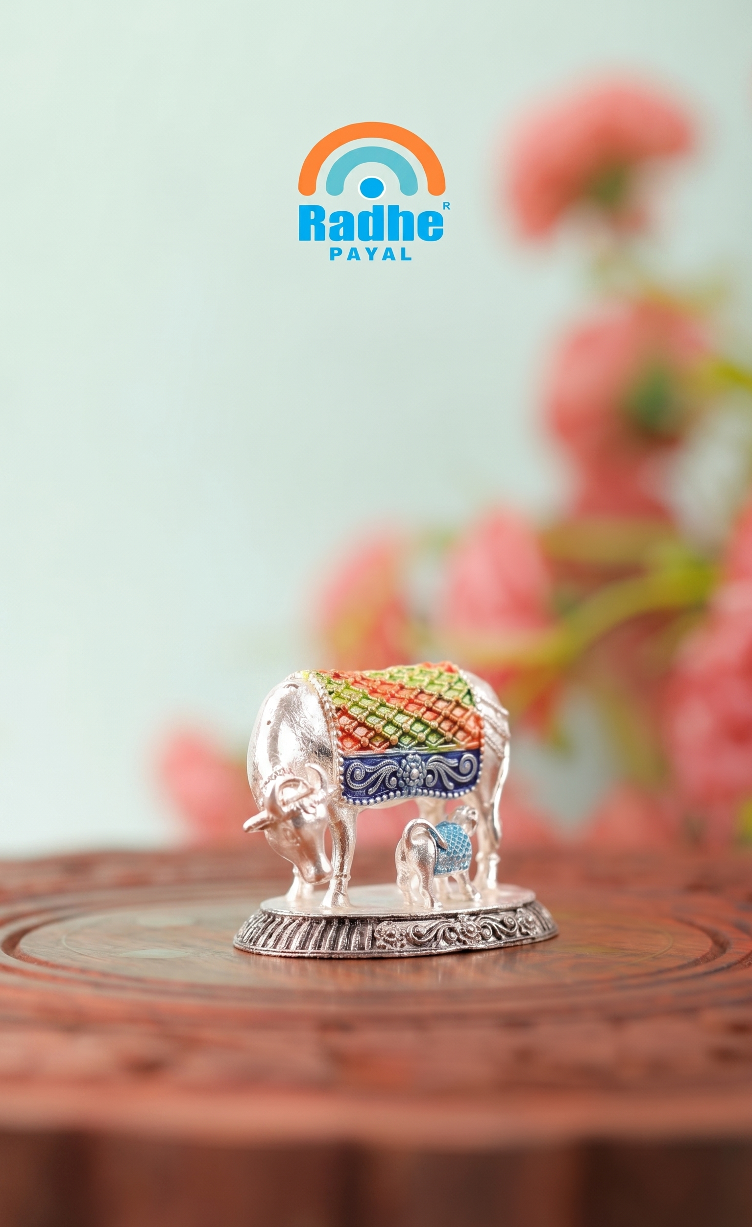 Kamdhenu Cow and Calf Idol by Radhe Payal