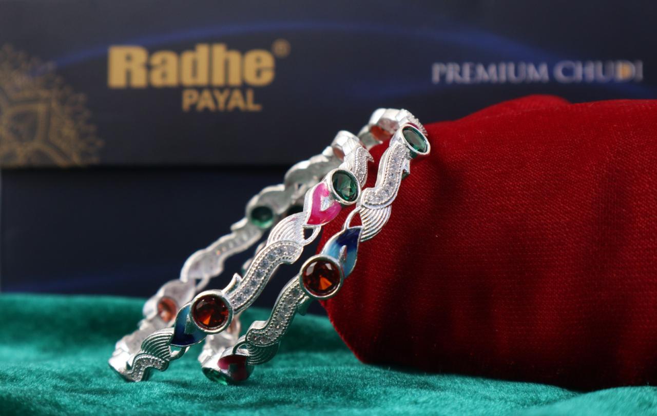 Classic Premium CZ Stone Bangles | Jwelisha
