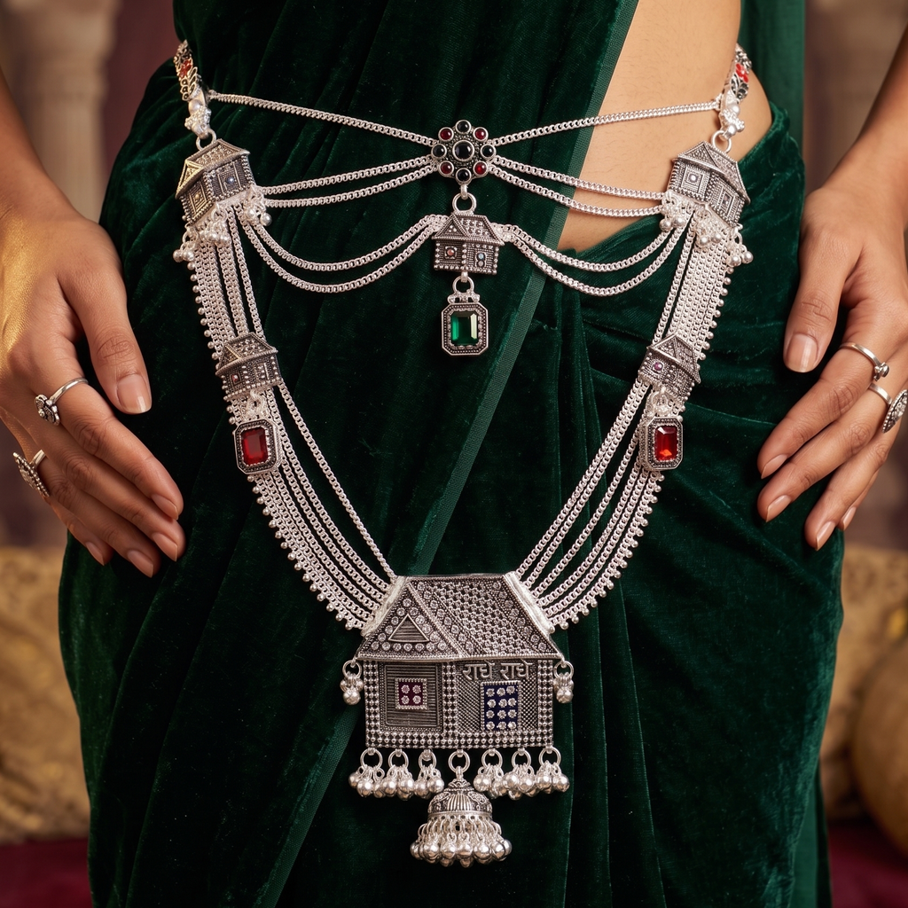 Traditional Designer Kandora | Silver Plated Ethnic Jewellery for Women