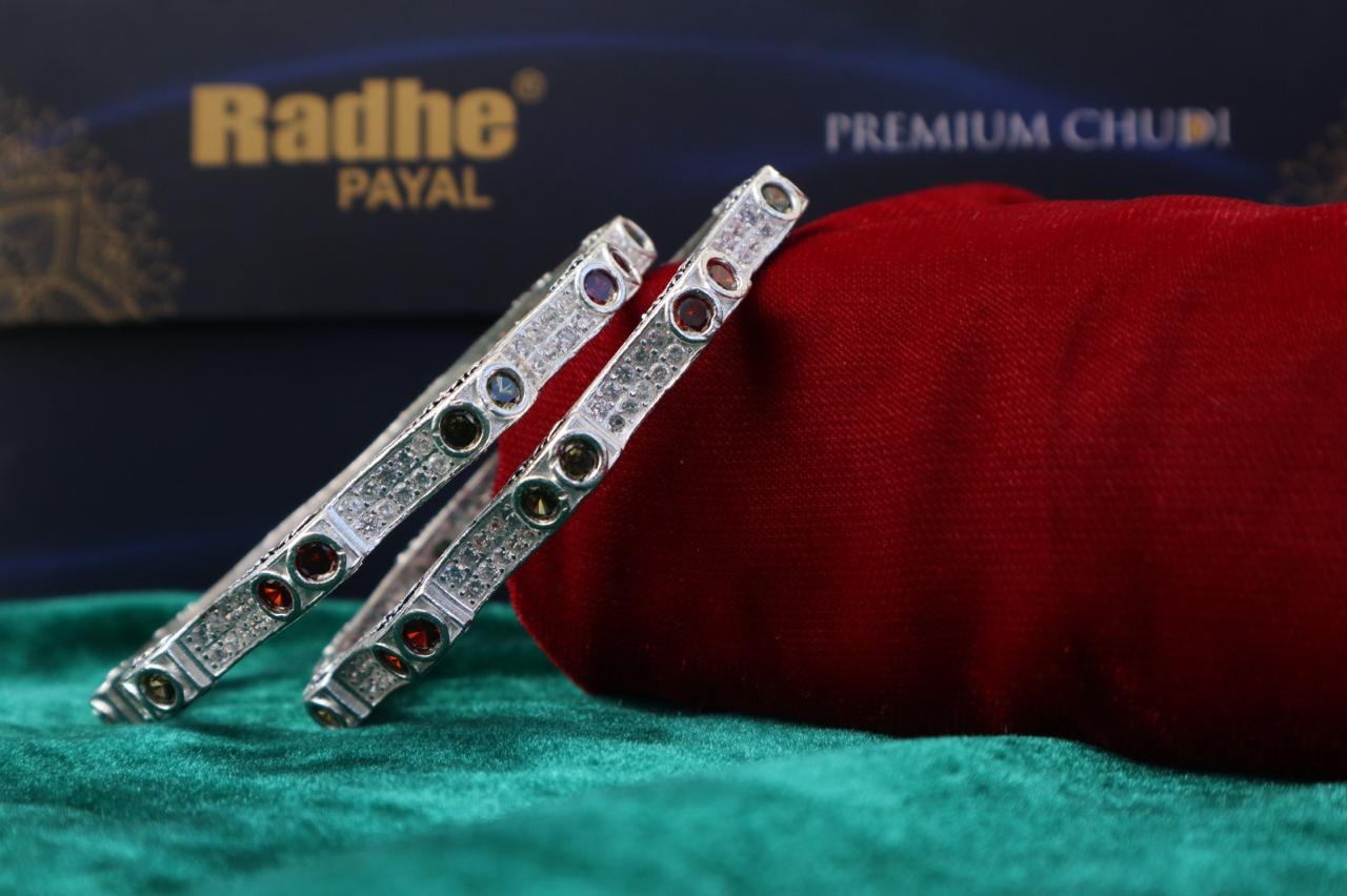 Classic Premium CZ Stone Bangles | Jwelisha