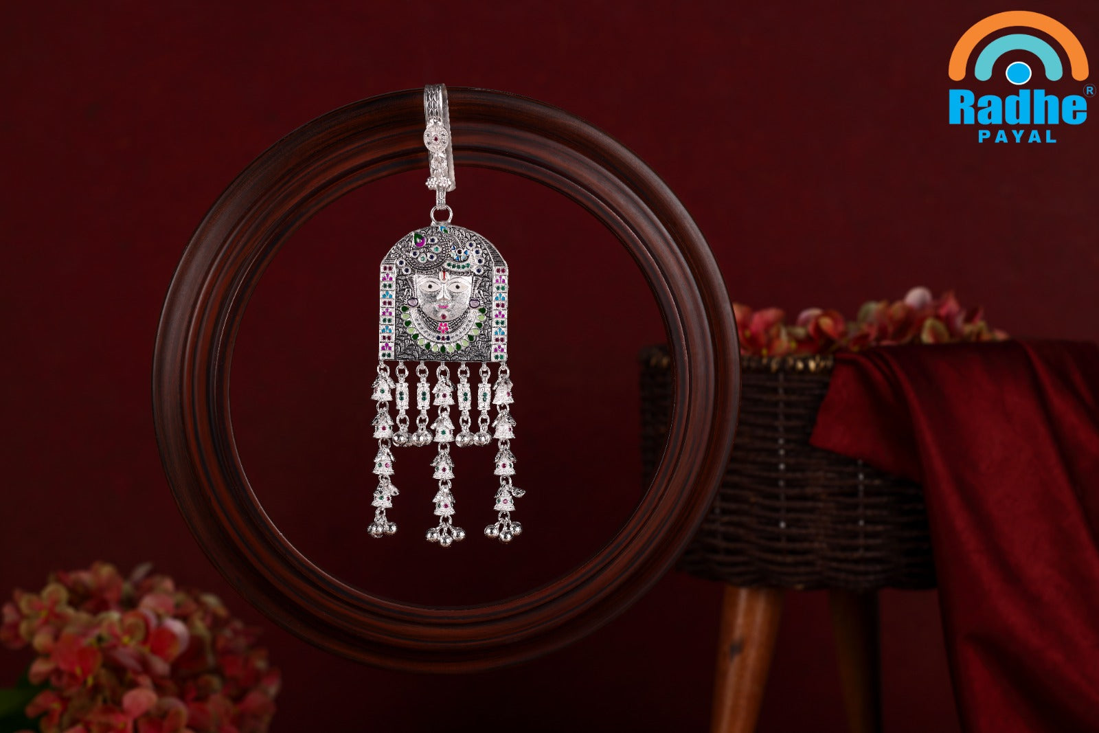 Divine Goddess Face Heritage Kandora with Bell Tassels by Radhe Payal