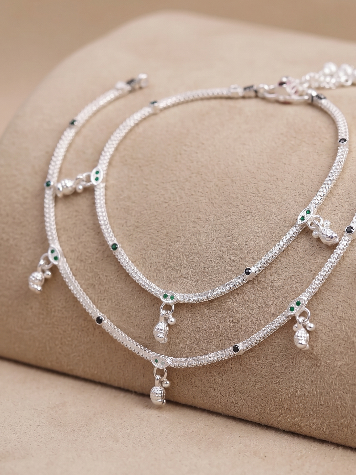 Fancy German Silver Payal | Silver Plated Anklet for Women & Girls | Traditional Designer Payal
