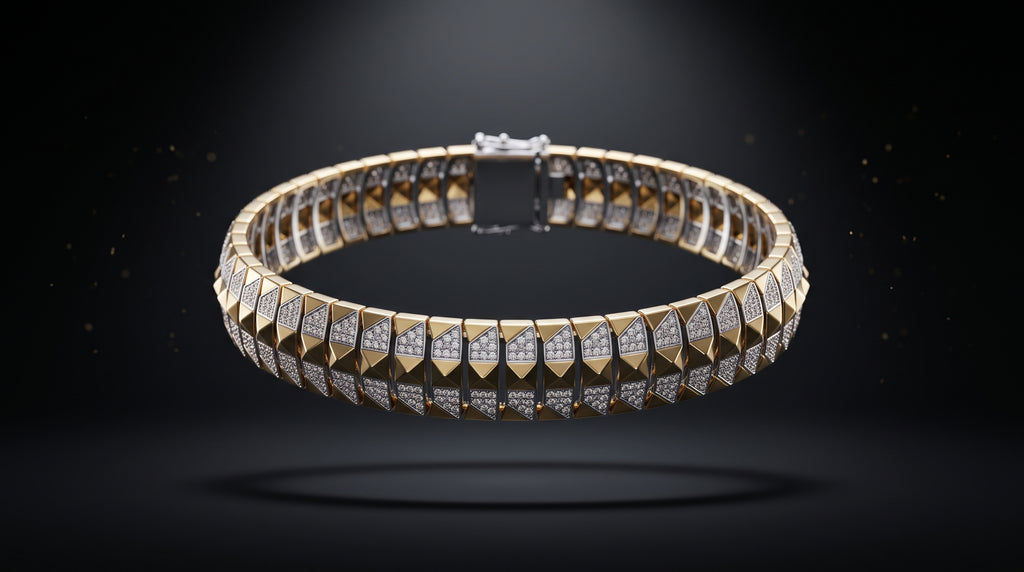 The Signature Two-Tone Link Bracelet — Handcrafted Men's Statement Piece