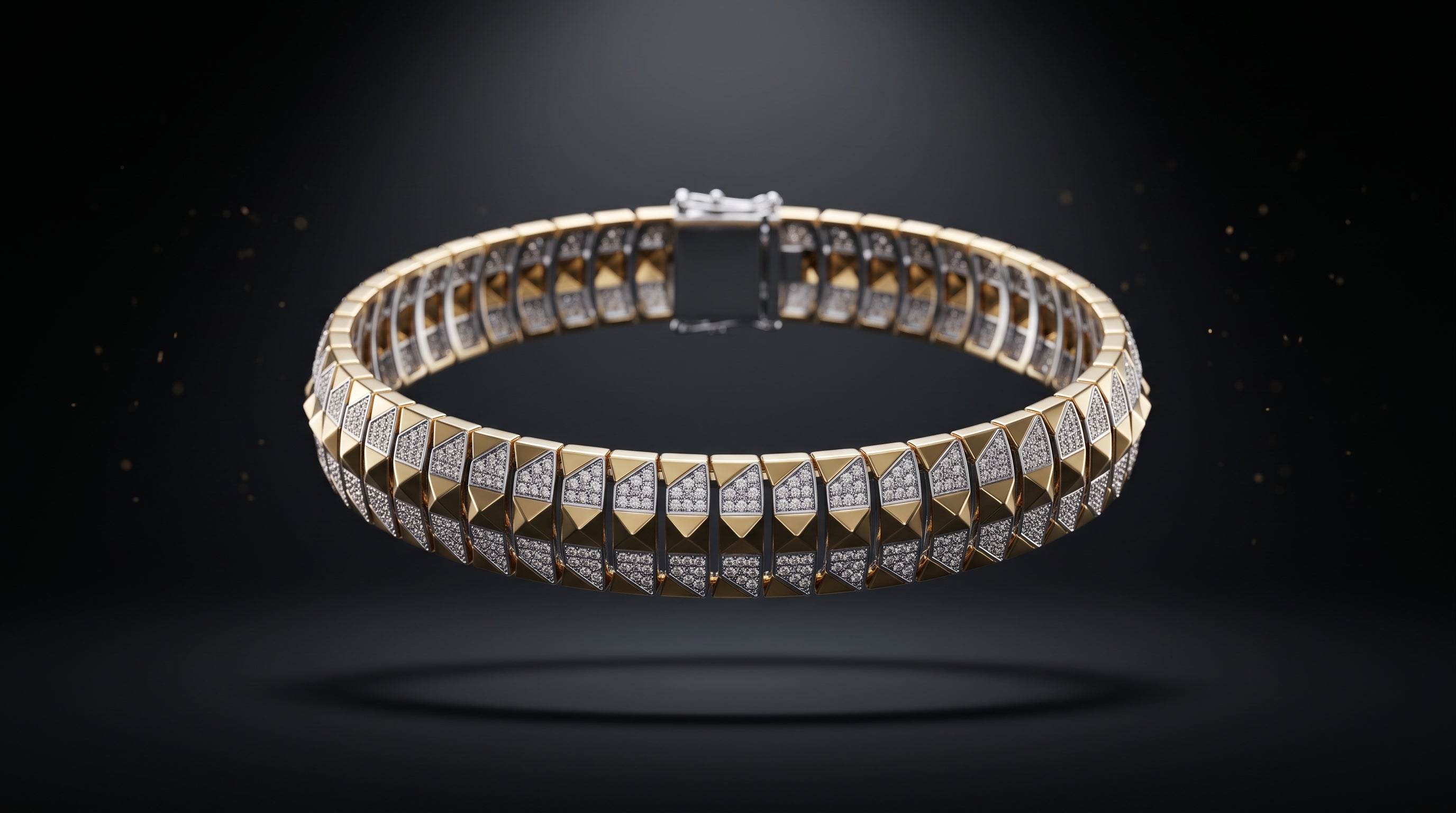 The Signature Two-Tone Link Bracelet — Handcrafted Men's Statement Piece
