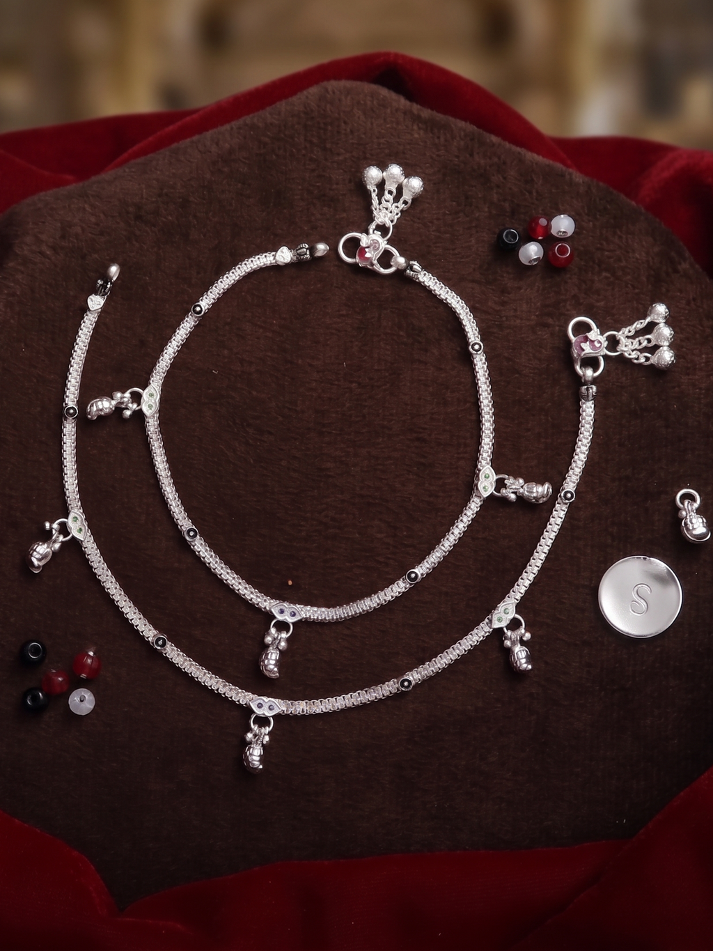 Fancy German Silver Payal | Silver Plated Anklet for Women & Girls | Traditional Designer Payal