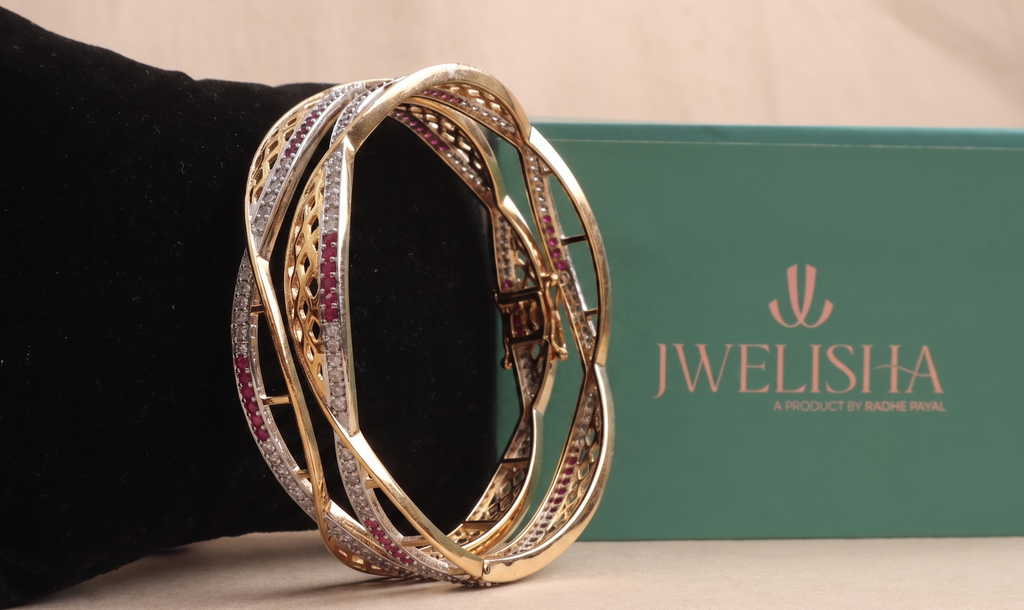 Luxury Silver-Plated German Silver Bangles | Jwelisha
