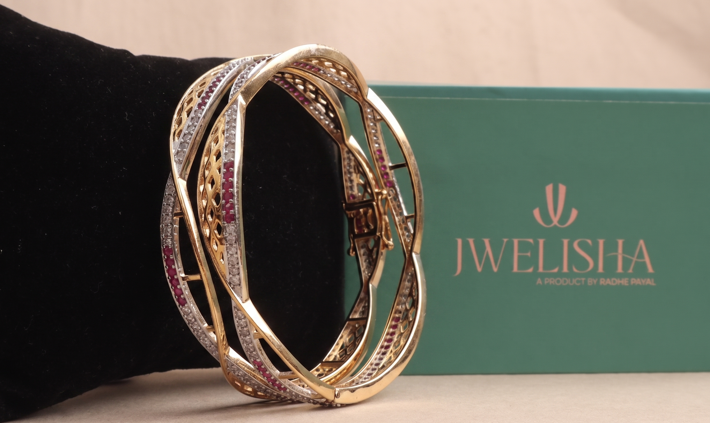 Luxury Silver-Plated German Silver Bangles | Jwelisha