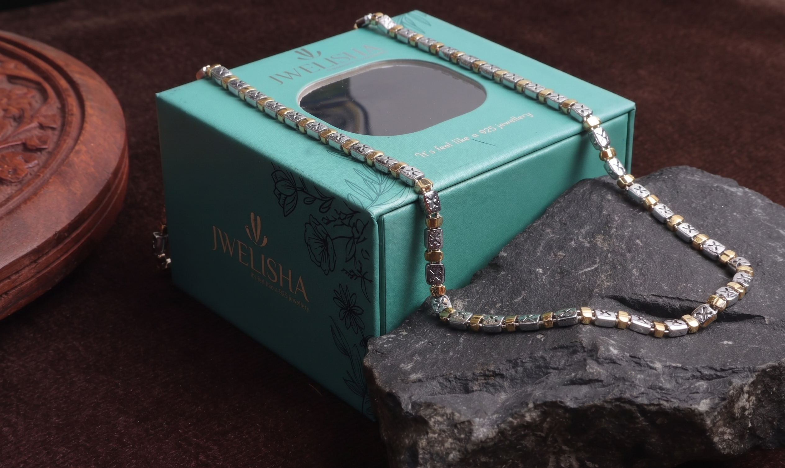 Premium German Silver Dual Tone Necklace | 0 Touch Silver Plated Fashion Jewellery