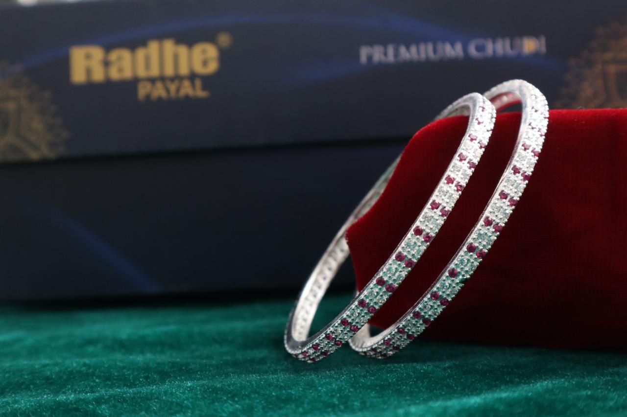 Classic Premium CZ Stone Bangles | Jwelisha