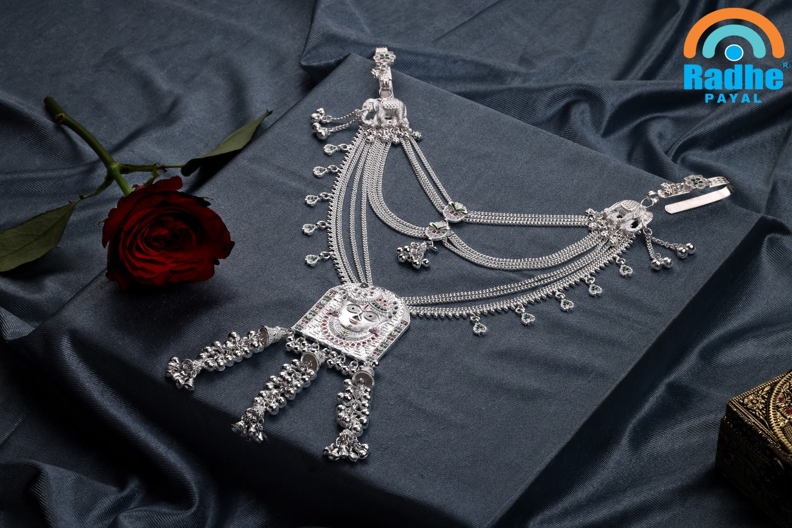 Divine Shrinathji Heritage Kandora with Elephant Motifs by Radhe Payal