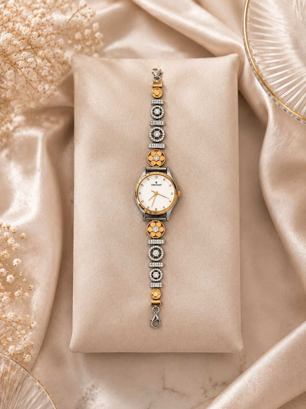 Premium Fancy Watch for Women – Dual Tone Finish