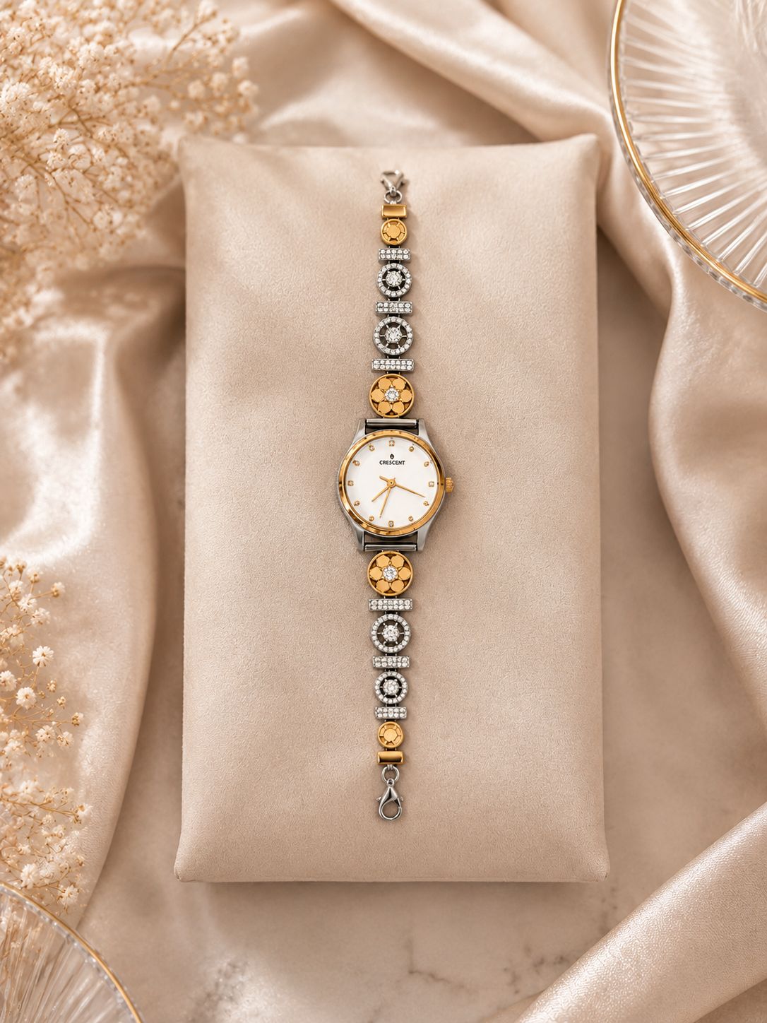 Premium Fancy Watch for Women – Dual Tone Finish