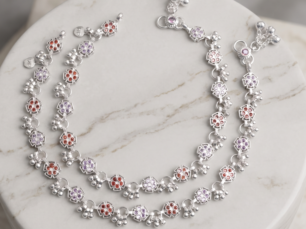 Royal Style German Silver Payal with Long Lasting Shine & Premium Craftsmanship