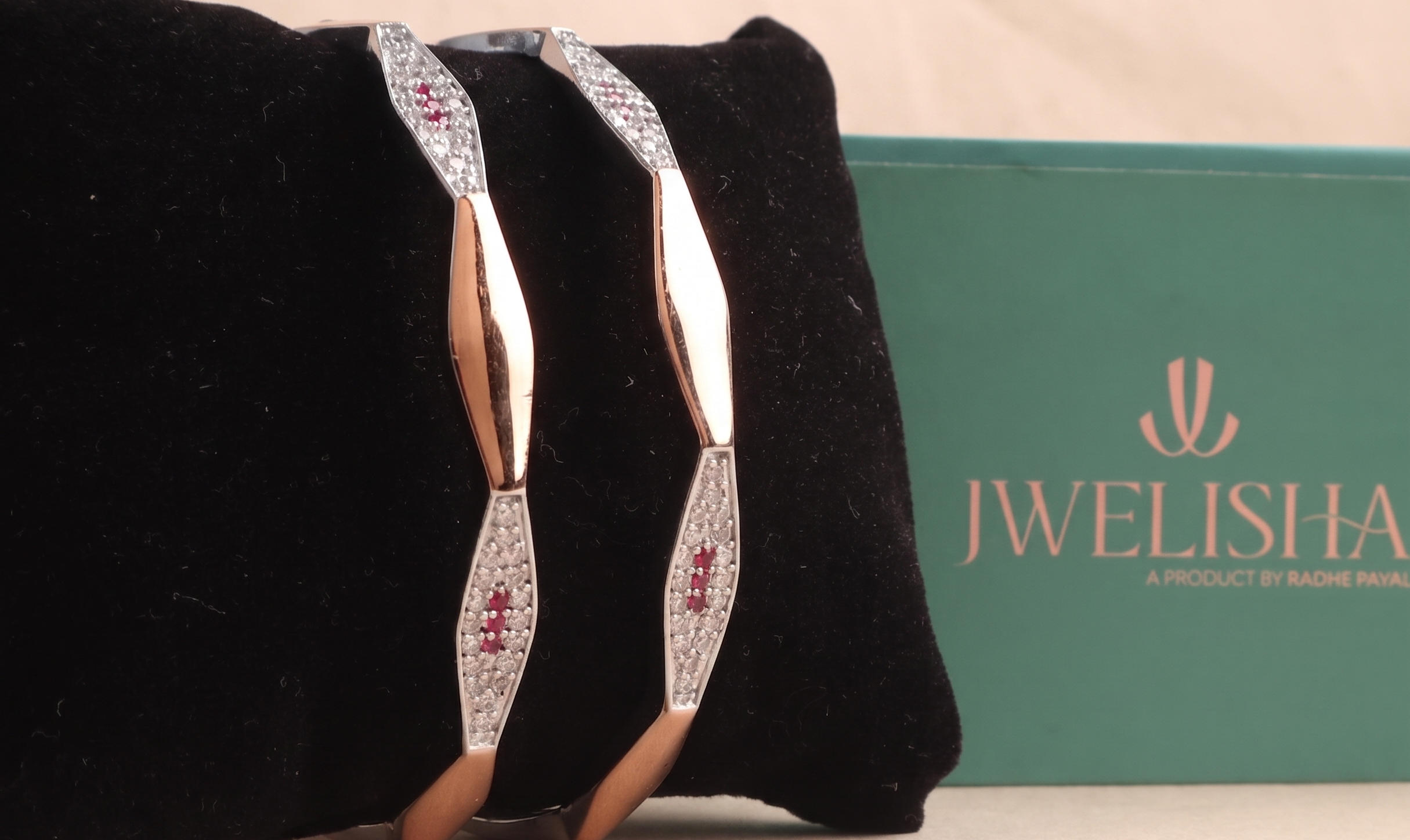 Luxury Silver-Plated German Silver Bangles | Jwelisha