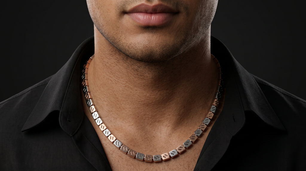 The Two-Tone Cuban Link Chain — Handcrafted Men's Statement