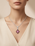 Premium German Silver Floral Pendant Necklace