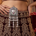 Divine Goddess Face Heritage Kandora with Bell Tassels by Radhe Payal