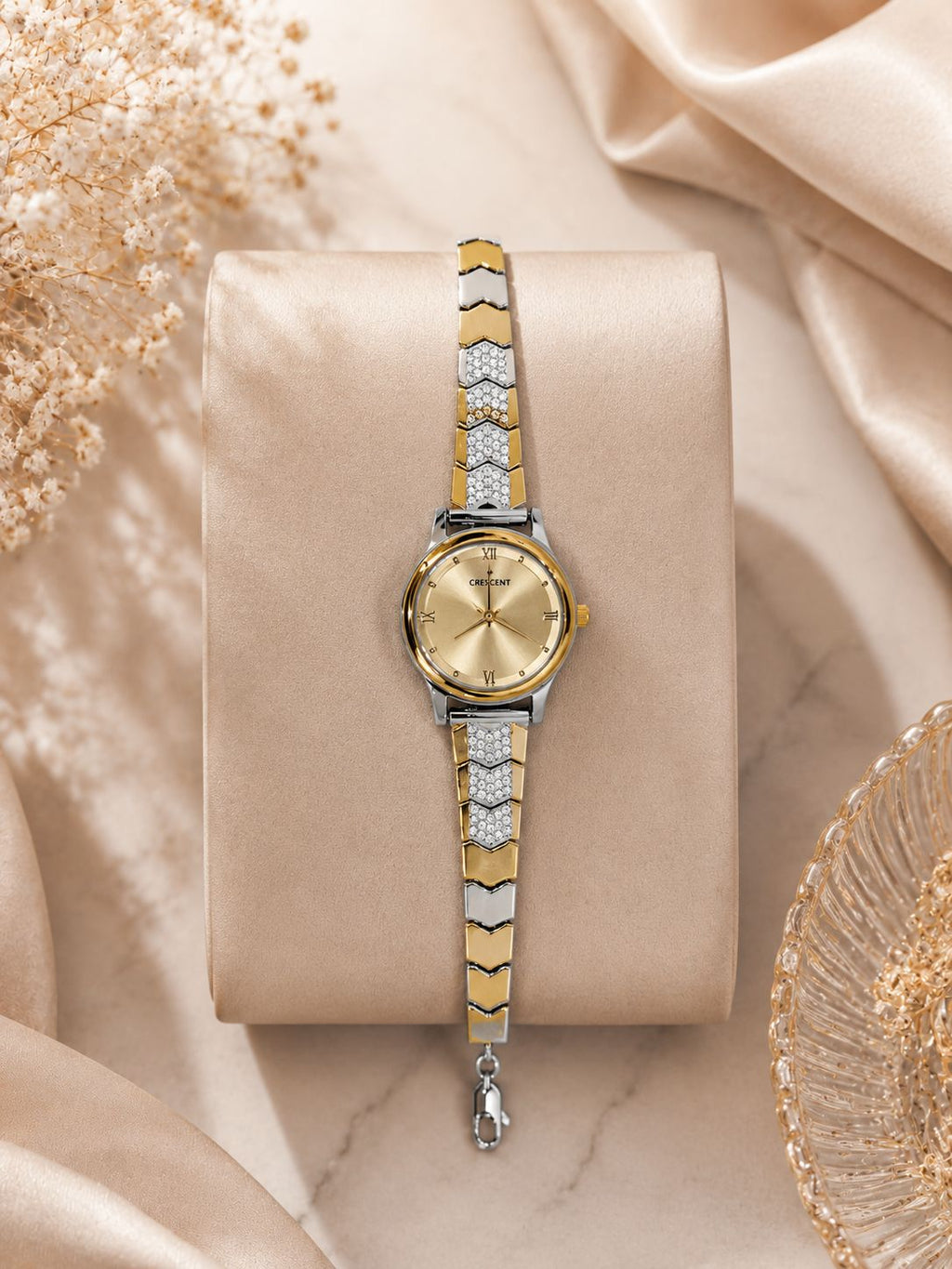 Premium Fancy Watch for Women – Dual Tone Finish