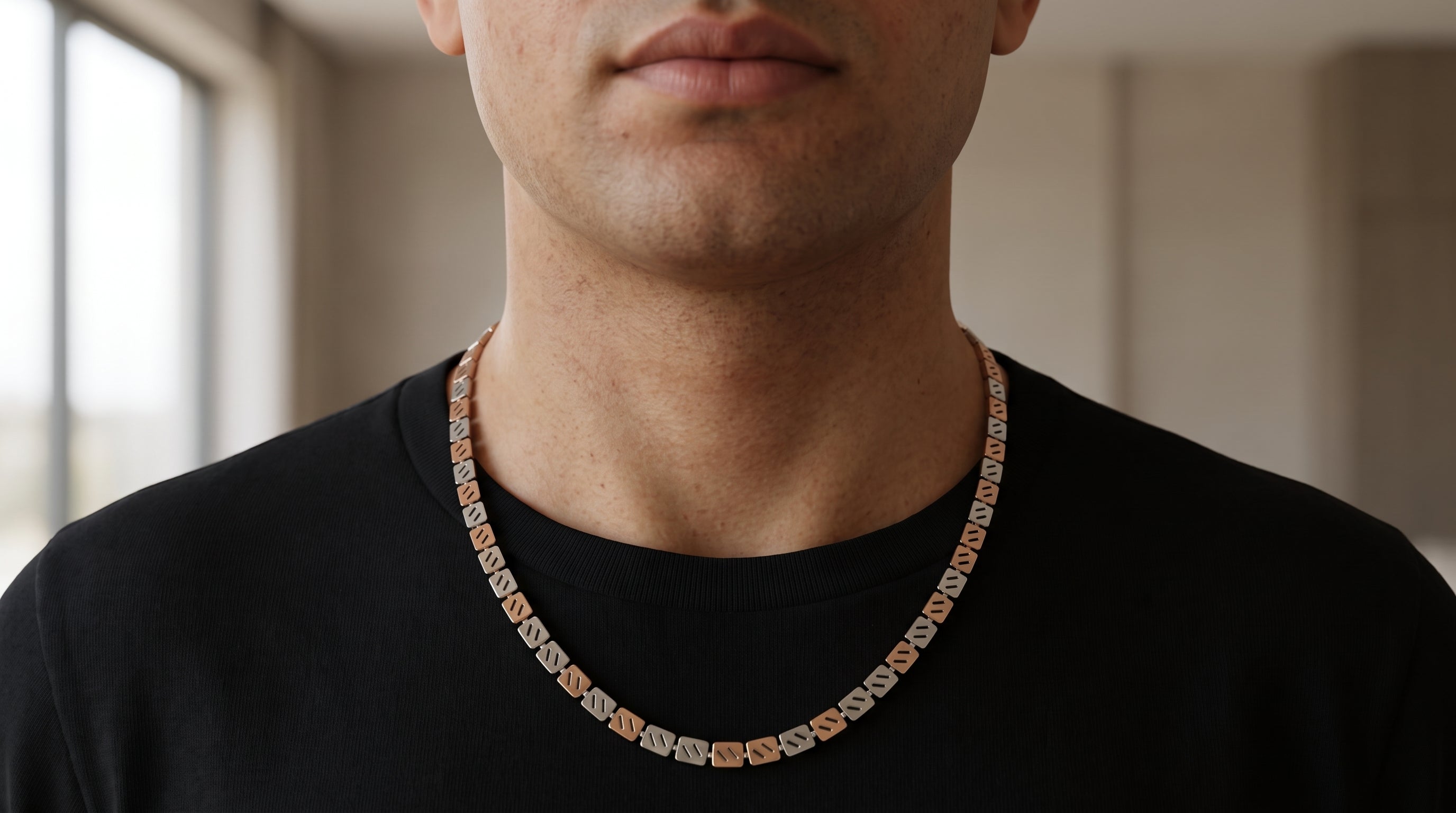 The Two-Tone Cuban Link Chain — Handcrafted Men's Statement