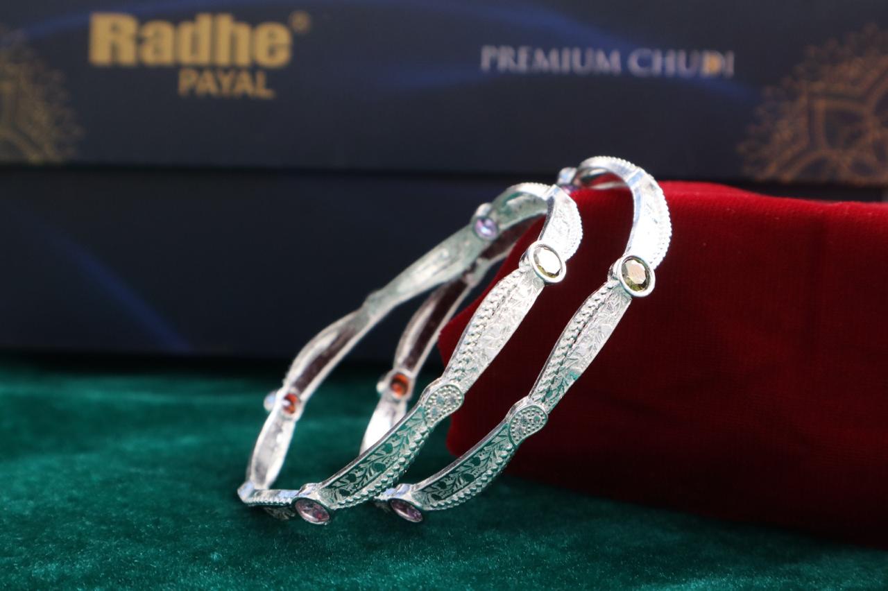 Classic Premium CZ Stone Bangles | Jwelisha