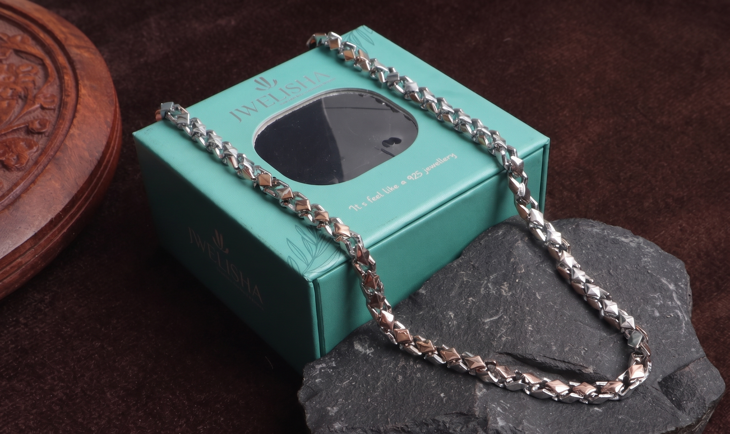 Premium German Silver Dual Tone Necklace | 0 Touch Silver Plated Fashion Jewellery