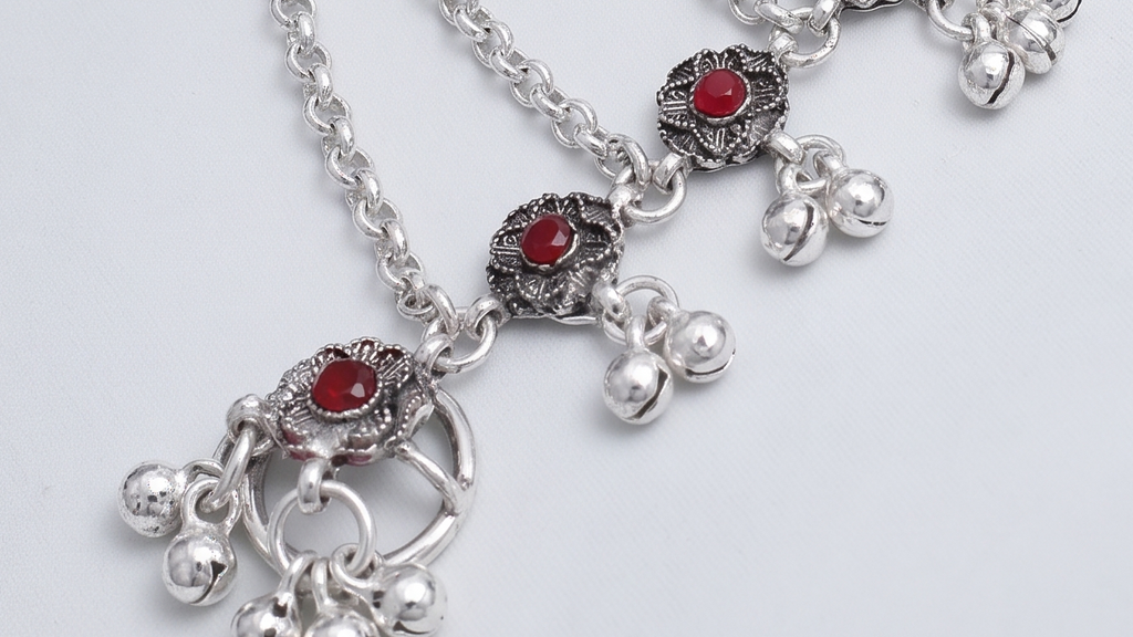 Premium German Silver Payal | 0 Touch Silver Plated Anklet for Women