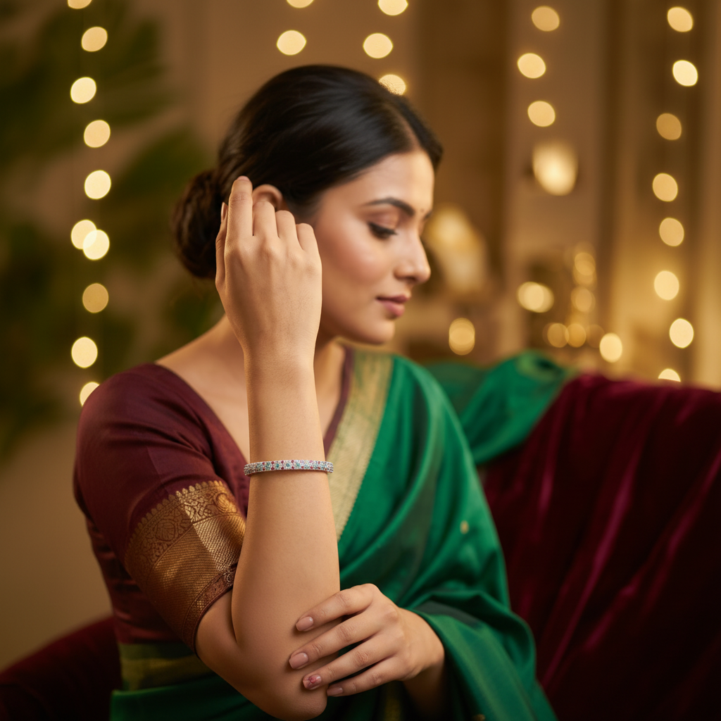 Classic Premium CZ Stone Bangles | Jwelisha