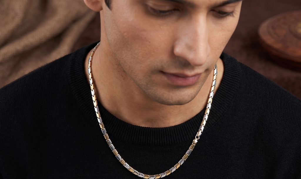 Premium German Silver Dual Tone Necklace | 0 Touch Silver Plated Fashion Jewellery