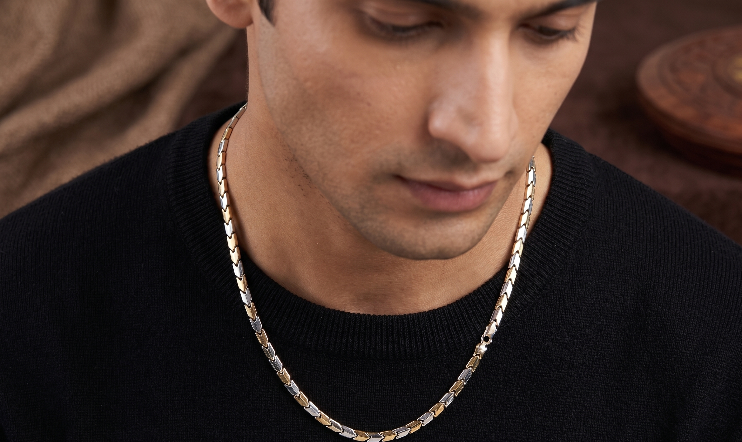Premium German Silver Dual Tone Necklace | 0 Touch Silver Plated Fashion Jewellery