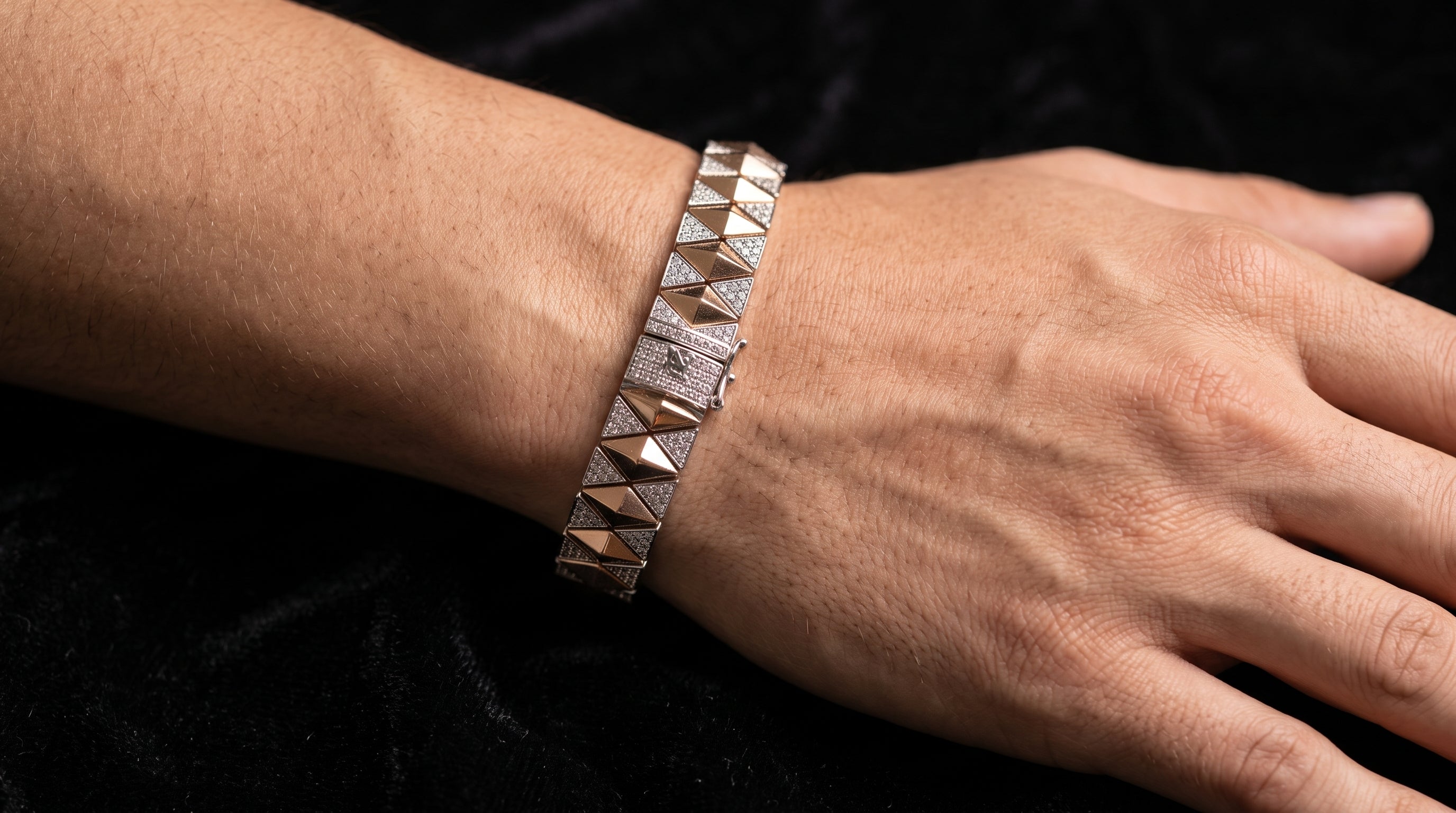 The Signature Two-Tone Link Bracelet — Handcrafted Men's Statement Piece