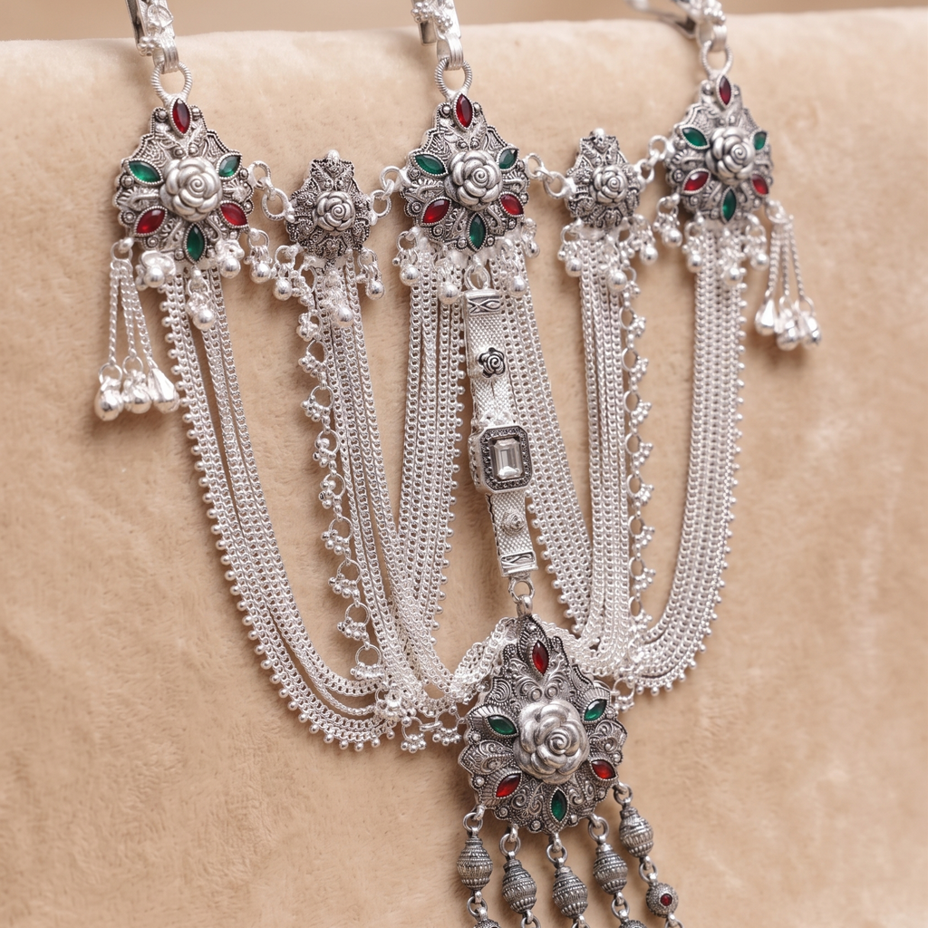 Premium German Silver Kandora | 0 Touch Silver Plated Imitation Jewellery
