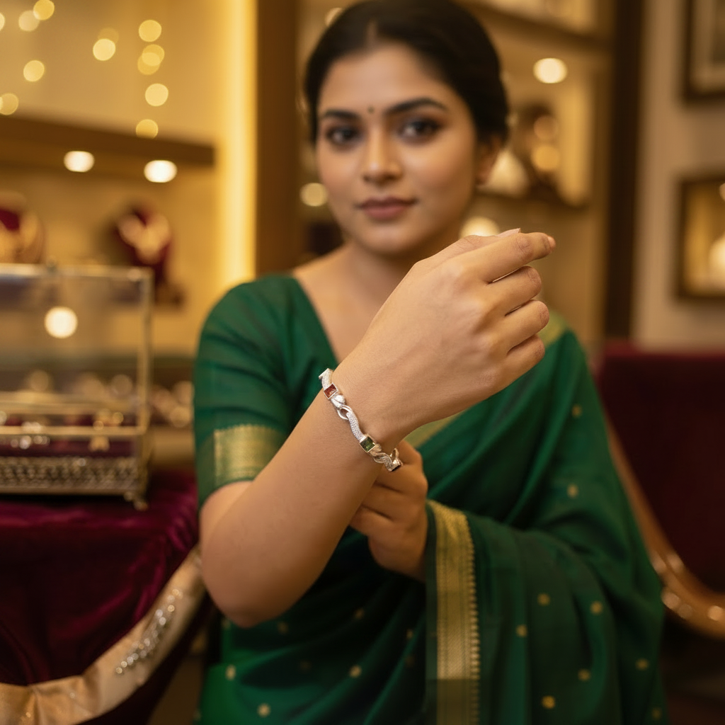 Classic Premium CZ Stone Bangles | Jwelisha