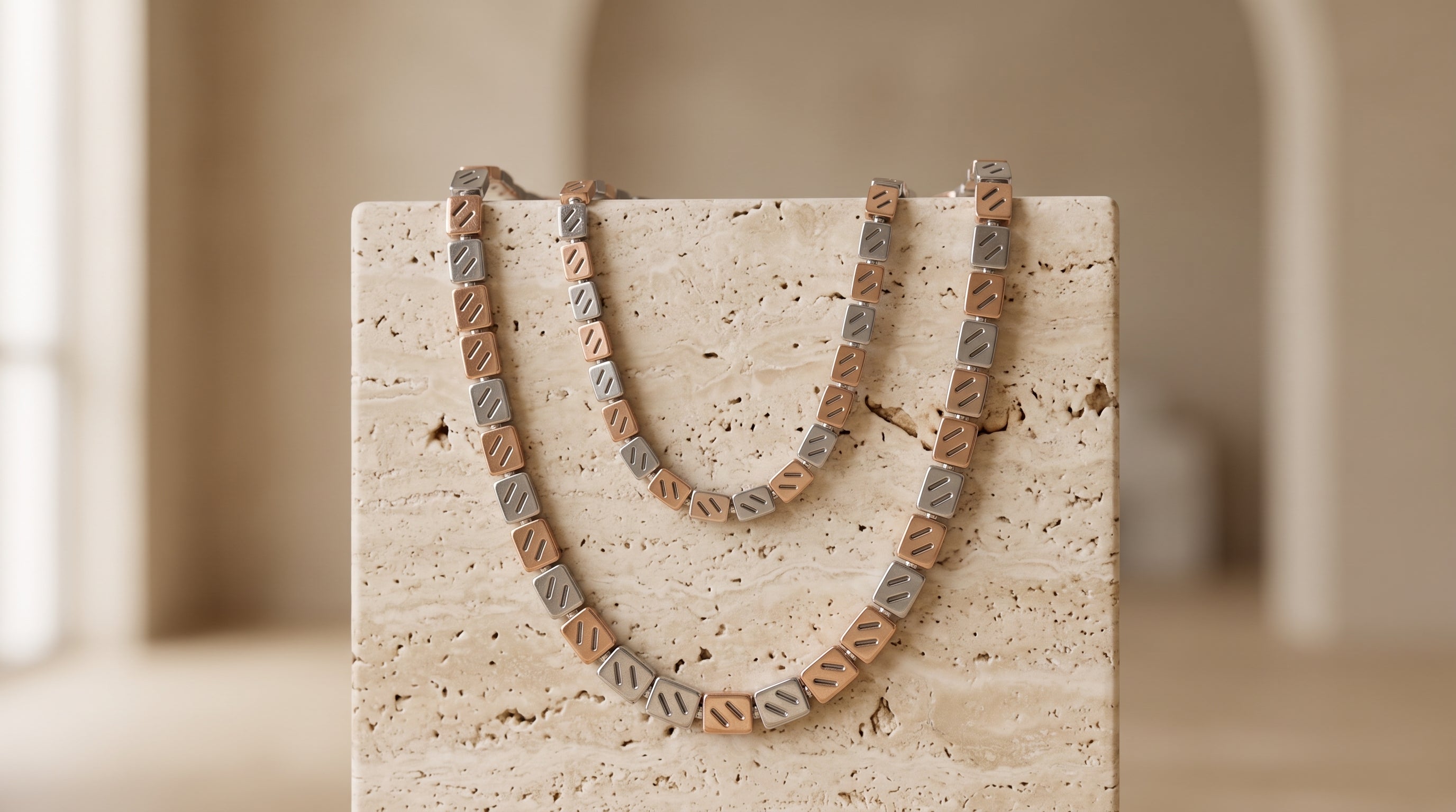 The Two-Tone Cuban Link Chain — Handcrafted Men's Statement