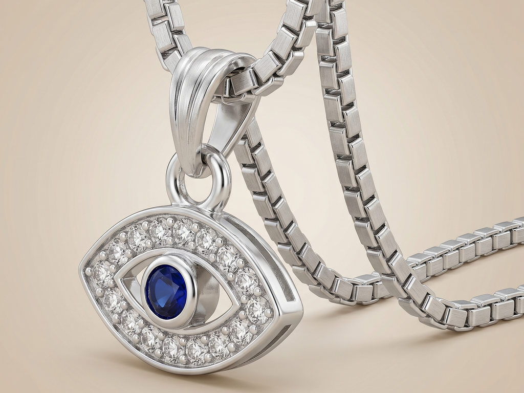 Premium German Silver Floral Pendant Necklace
