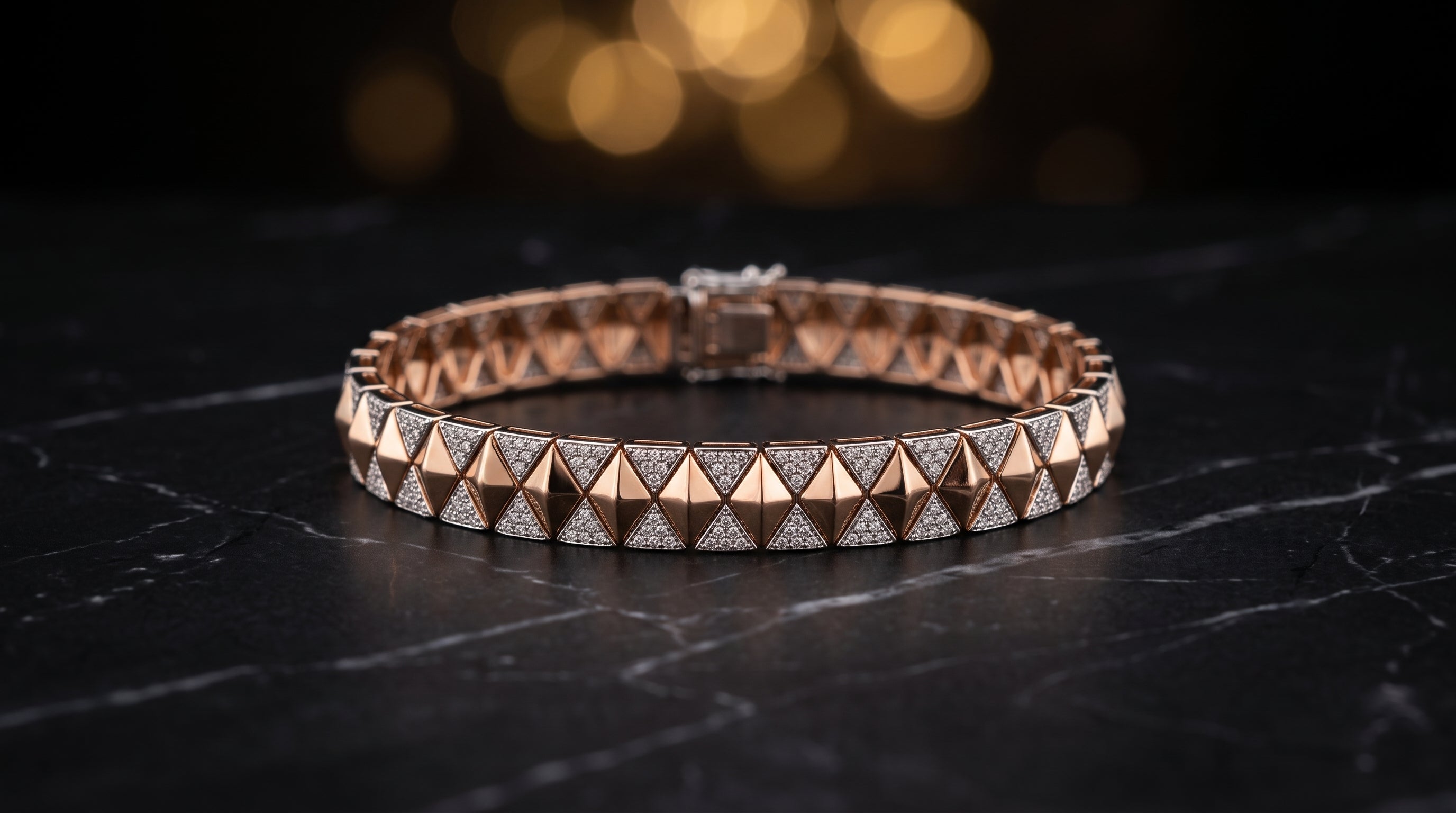 The Signature Two-Tone Link Bracelet — Handcrafted Men's Statement Piece