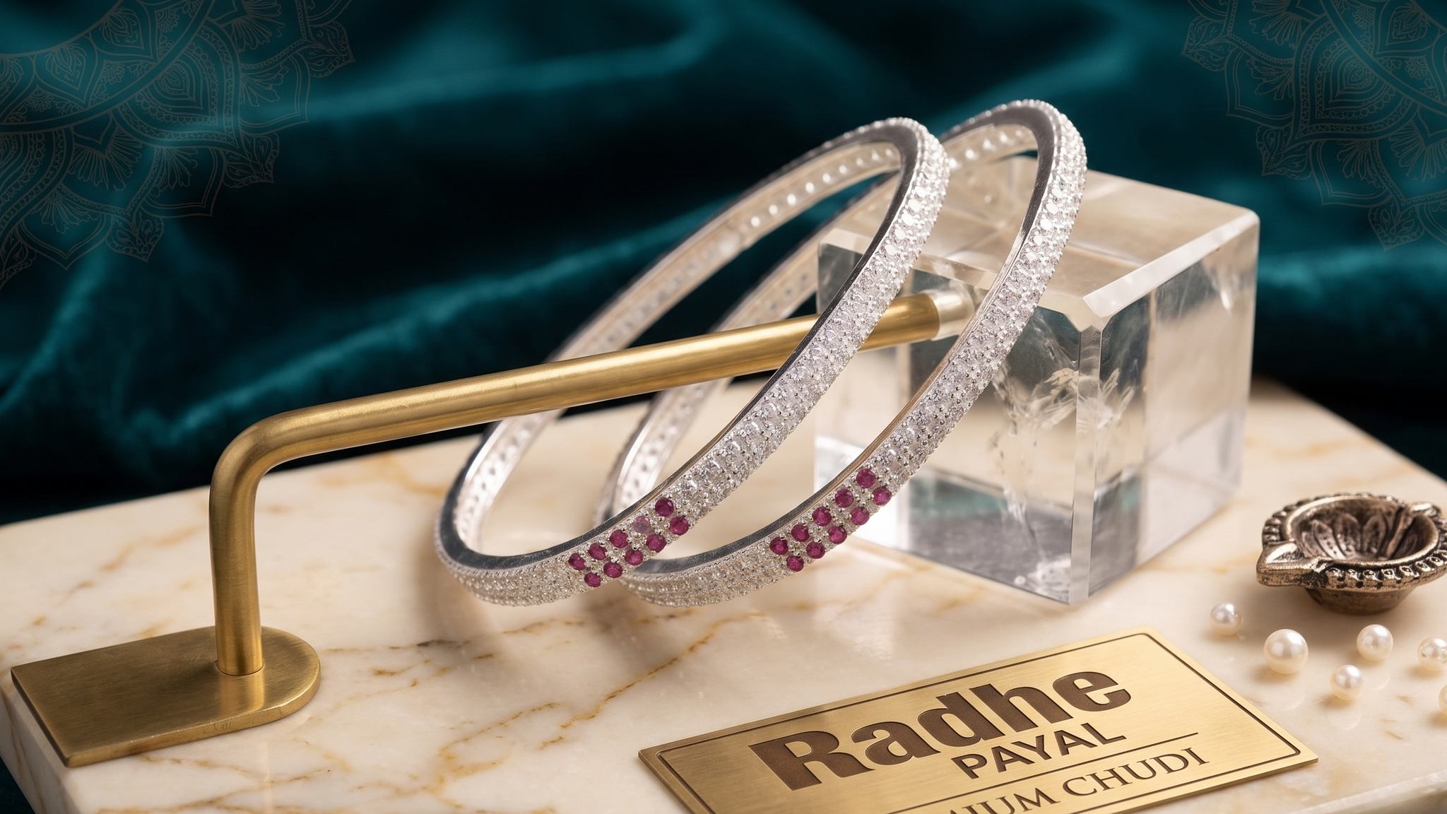 Designer German Silver Bangles for Women – Elegant Silver Plated Jewellery