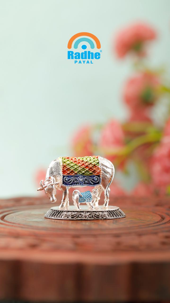Kamdhenu Cow and Calf Idol by Radhe Payal