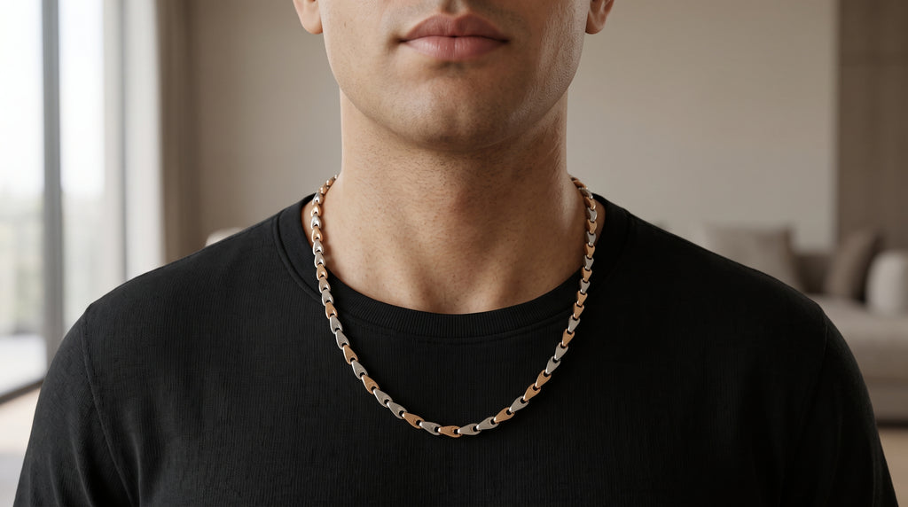 The Two-Tone Cuban Link Chain — Handcrafted Men's Statement