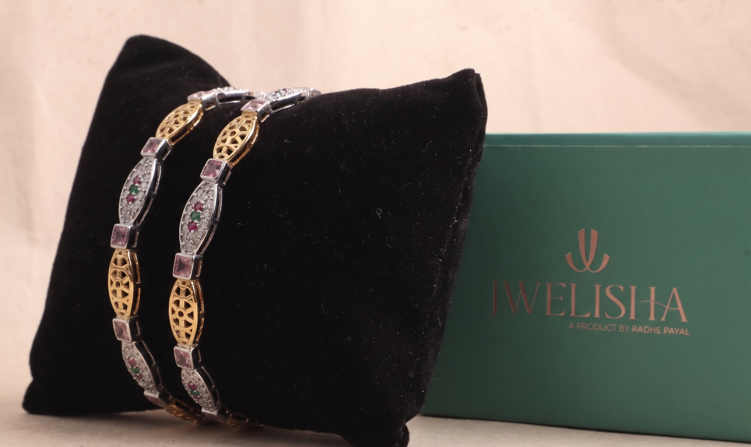 Luxury Silver-Plated German Silver Bangles | Jwelisha