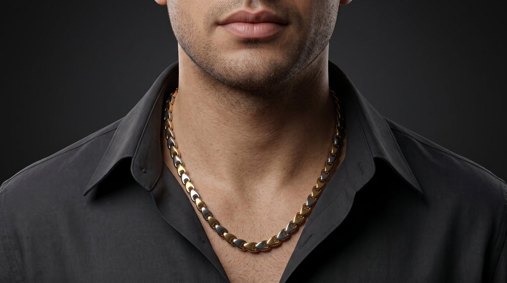 The Two-Tone Cuban Link Chain — Handcrafted Men's Statement