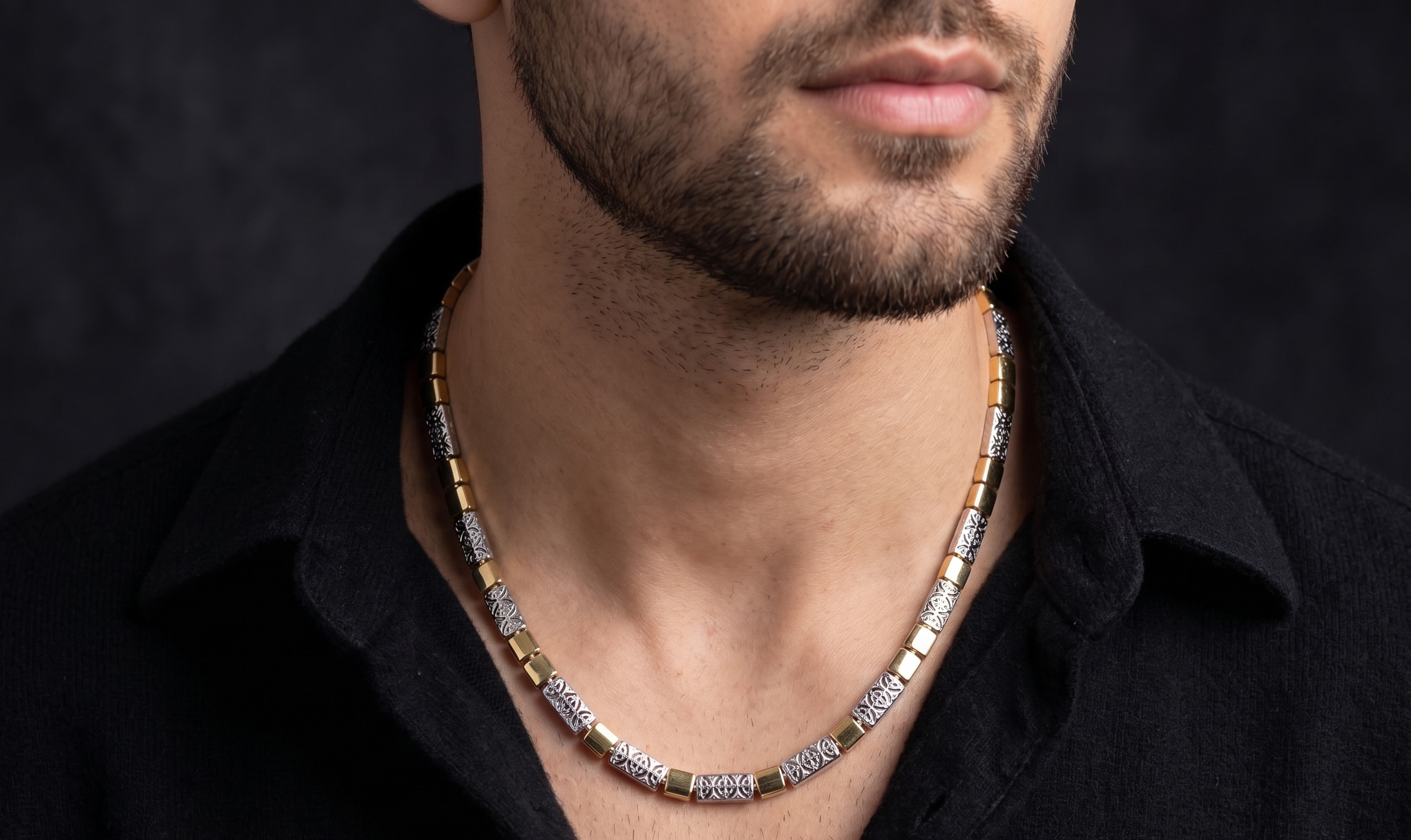 Premium German Silver Dual Tone Necklace | 0 Touch Silver Plated Fashion Jewellery