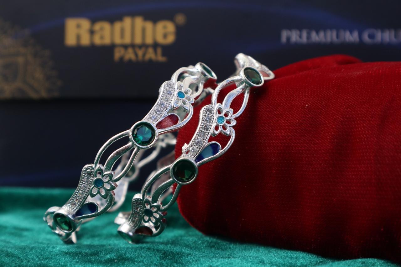 Classic Premium CZ Stone Bangles | Jwelisha